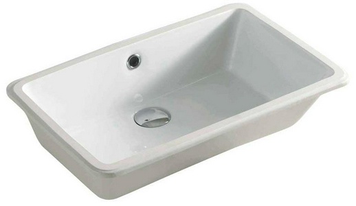 Раковина встраиваемая в столешницу снизу, прямоугольная 530х345мм, без отв. д/смесит., с переливом, без компл.крепл.арт.ACA001, (цв. белый), Gea ZZ ArtСeram gea GEL001 01; 00