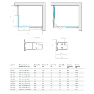 Душевое ограждение , 1000x800x1900 мм, профиль глянцевый хром, стекло прозрачное, БЕЗ поддона С ПОКРЫТИЕМ ZZ Vegas Glass ZA-F ZA-F 100*80 08 01