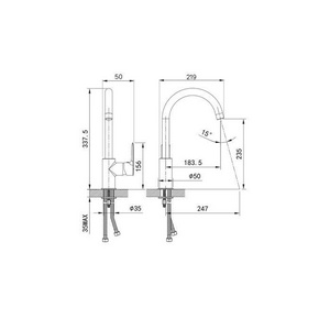 Смеситель IDDIS Cuba CU5BLJ0i05 для кухонной мойки, черный, ZZ Iddis cuba CU5BLJ0i05
