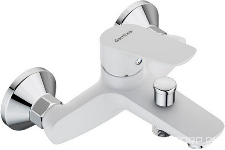 Смеситель для ванны/душа  излив 155мм, цв.белый KL Damixa Origin Bit 771000200