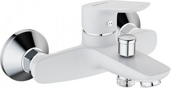 Смеситель для ванны/душа  излив 155мм, цв.белый KL Damixa Origin Bit 771000200