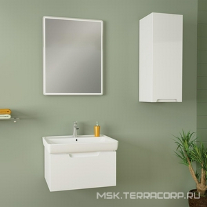 Тумба TINY, 60 см, подвесная, 1 ящик, белый глянец (ум. Фостер 60) , ZZ Dreja Tiny 99.0902