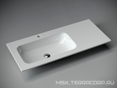 Раковина для мебели, чаша слева, 1010х457 мм, цвет белый Ceramica Nova Element CN7014