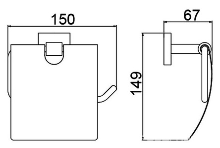 Держатель туалетной бумаги Timo  12042/0 3black,цв.черный ZZ Timo Selene 12042/03 black