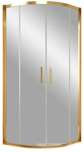 Душевое ограждение , 90*90*1900, профиль золото, стекло прозрачное, ПОКРЫТИЕ BriteGuard ZZ Vegas Glass ZS ZS 90 09 01  /BriteGuard