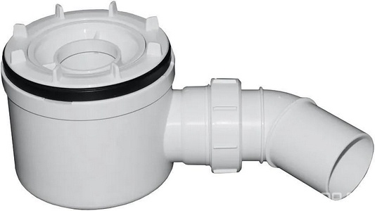Оборудование для слива (сифон для поддона), h конструкции 90мм, без крышки сливного отв., до 0,8л/с, общая h с поддоном 143мм,  ZZ Huppe Huppe EasyFlat 200375000