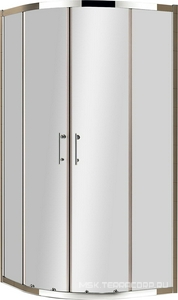Душевой уголок 800х800хh1900мм, квадрат, 2 сдвиж. дверцы с 2 неподв. сегментами, (стекло прозрачное 6мм, фурн.цв.хром),  ZZ Cezares Eco ECO-O-R-2-80-C-Cr