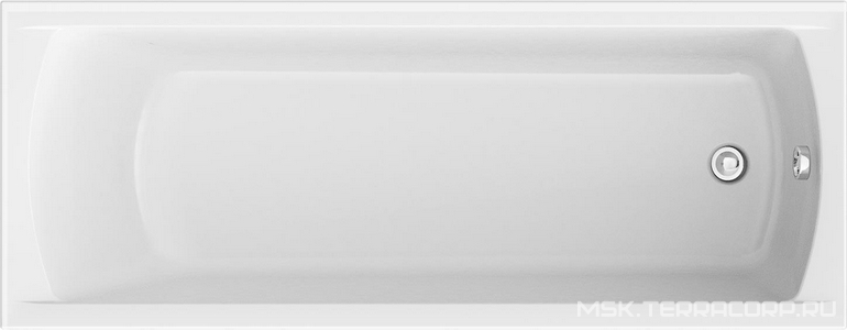 Ванна акриловая   160х70 см без ножек и слива-перелива, цвет белый ZZ 1Marka Modern 01мод1670