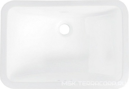 Раковина встраиваемая под столешницу, прямоугольная 530х370хh210мм, без отв.для смесителя, с переливом, (цв.белый глянцевый), BelBagno ZZ BelBagno Универсал BB1006