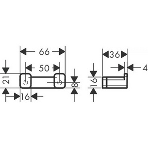 Крючок двойной (цв.шлифованная бронза),  Hansgrohe AddStoris 41755140