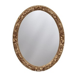 Зеркало овальное в раме (рама пластик ППУ цвет B-026 - (VOT) эмаль бронзовая), 75х95см, Caprigo ZZ