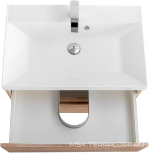 База под раковину подвесная с 2 выкатными ящиками, 696х448хh500мм, без раковины, (цв.Rovere Bianco),  ZZ BelBagno Marino MARINO-700-2C-SO-WO-P