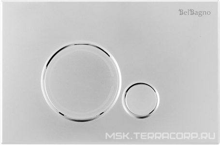 Кнопка двойного смыва, для инсталляции д/унитаза, (цв.хром ), BelBagno Sfera ZZ BelBagno Универсал BB015-SR-CHROME