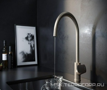 Смеситель для кухни с каналом для питьевой воды, (цв.сатин),  XX AMPM Like F8007711