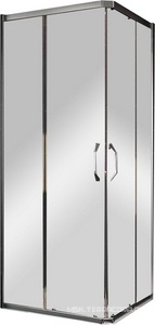 Душевое ограждение квадрат 900х900хh1900мм, 2 сдвиж.двери, 2 неподв.сегм, (профиль цв.блест.серебро, стекло прозрач.6мм), Huppe  ZZ Huppe X1 140103.069.321  sanopt