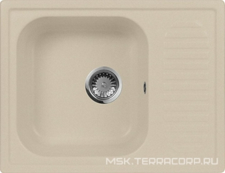Мойка кухонная AquaGranitEx M-13 бежевая| 49x64x19