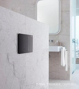 Клавиша двойного смыва, (стекло цв.черный),  ZZ Geberit Sigma 70 115.620.SJ.1