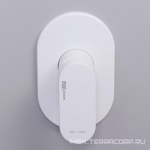 Смеситель для душа, встраиваемый в стену, встраиваемая часть в компл., (цв.белый),  ZZ Wasserkraft Mindel 8551