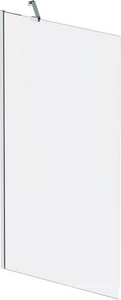 Шторка неподвижная на борт ванной  80*140 см, стекло матовое, пофиль хром, ZZ AMPM Gem W90BS-080-140CM