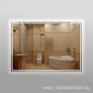 Зеркало 70х100 см, универсальный монтаж, LED подсветка с сенсорным выключателем КЗСК 303 3030710ску