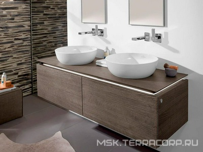 Раковина круглая d430хh126мм, для устан. на столешницу, без отв. д/смес., перелива и незапираемого сливного клапана,(цв.R1 белый ceramicplus) ZZ Villeroy & Boch Artis 417943R1