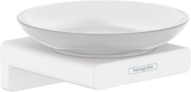 Мыльница настенная (цв.хром/керамика белая),  Hansgrohe AddStoris 41746000