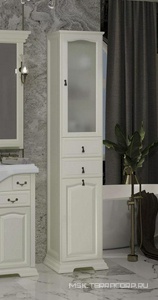 Пенал  напольный 404/1982/380 мм, правый, С БЕЛЬЕВОЙ корзиной, цвет слоновая кость (1013) , ZZ Opadiris Риспекто 00-00005837