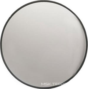 Зеркало круглое 77х77х3см, рамка сталь цв.черный матовый,  ZZ Jorno Steal Ste.02.77/B