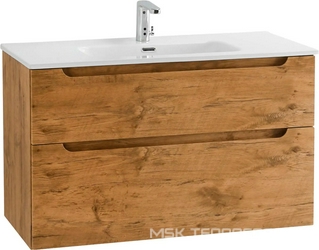 База под раковину подвесная с 2 выкатными ящиками, 1010х460х515мм, (без раковины), (цв.Rovere Nature), Etna ZZ