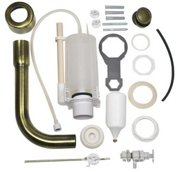 Механизм двойного смыва для "Среднего" бачка, (труба и кнопка смыва цв. золото в компл.), Bristol ZZ