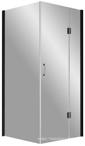 Душевое ограждение 100х100, черное матовое, правое, стекло с покрытием,  ZZ Vegas Glass AFP-Fis AFP-Fis LUX 100 02М 01