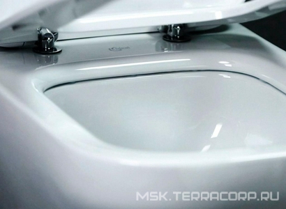 Унитаз подвесной 365х535мм, безободковый Aquablade, без сиденья, крепёж в компл.,  Ideal Standard Tesi T007901