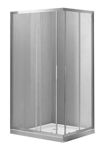 Душевой уголок 100х80х195 мм, стекло-Punto,профиль-хром,  ZZ BelBagno Sela SELA-AH-2-100/80-P-Cr