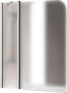 Душевая шторка на ванну1200x1450 мм, стекло- рифленое Punto, профиль-хром,  ZZ Cezares Eco ECO-O-V-11-120/140-P-Cr-R