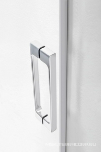 Штора на ванну, 2 сдвижных стекла, 190(188-190)хh145см, (вход 81см), установка в нишу, (проф.цв.хром, стекло 6мм прозр.),  ZZ Cezares Tandem-Soft TANDEM-SOFT-VF-2-190/145-C-Cr-IV