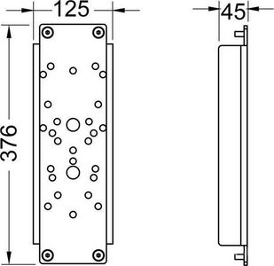 Комплект (2шт.) стальных пластины для крепления поручней, для монт.рамы арт.9300009,  ZZ Tece TECEprofil 9042010