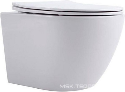 Унитаз подвесной, безободковй, с крышкой-сидением микролифт KL Aquanet cetus 00249710