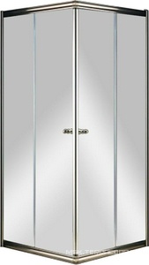 Душевой уголок 1000х1000хh1950мм, квадратн., две раздвижные двери (стекло прозрачное 6мм, фурнитура цв.бронза), Giubleo ZZ Cezares Giubileo GIUBILEO-A-2-100-SCORREVOLE-C-Br