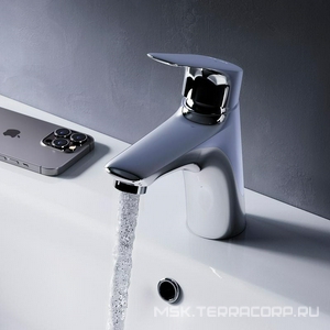 Смеситель для раковины , БЕЗ донного клапана, с устан.компл., хром AMPM Joy F85E02100