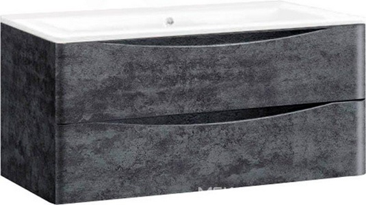 База под раковину подвесная, 2 выкатных ящика, 993х476хh450мм, без раковины, (цв.Stone),  ZZ Vincea Roberta VMC-1R100MS