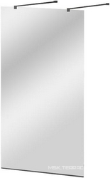 LIBERTA-L-2-110-C-NERO Душевая перегородка с возможностью двустороннего входа, стекло прозрачное, профиль чёрный, 1100x1950 мм | ZZ