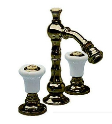 Смеситель для биде на 3 отв., с д/к, (цв.бронза, ручки керамика), Margherita  Z XXZ