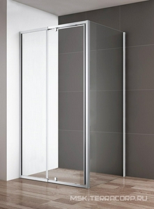 Душ.огражд.прямоуг.800-900х1000хh1950мм,распаш.дверь с непод.сегм.вход465мм и бок.стенкой, правое/левое, (ст.прозр.6мм,фурн/хром),  ZZ Cezares Variante VARIANTE-AH-1-80/90-100-C-Cr