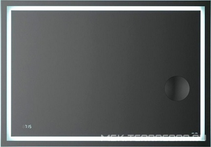 Зеркало , 100 см, с контурной Led-подсветкой, часами и косметическим зеркалом, ZZ AMPM Gem M91AMOX1003WG