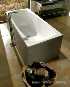 Ванна 1700х750х500мм, (кварил цв. 01 белый), без отверст.перелива, сверло,ножки пласт.h145-180мм в компл, (без удлинён. слива-перелива),  ZZ Villeroy & Boch My Art UBQ170MYA2V-01