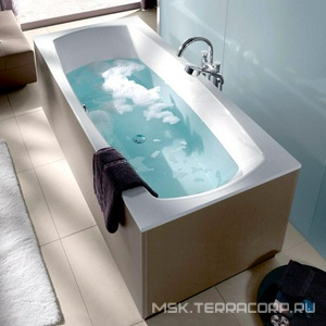 Ванна 1700х750х500мм, (кварил цв. 01 белый), без отверст.перелива, сверло,ножки пласт.h145-180мм в компл, (без удлинён. слива-перелива),  ZZ Villeroy & Boch My Art UBQ170MYA2V-01