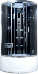 Душевая кабина 100*100*220 см, переднее стекло - тонированые, заднее -черное, высокий поддон XX