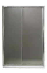 Дверь для душа, в нишу 1250хh1850мм, раздвижная, 1 дверь, 1 неподв.секция, правая/левая, (стекло рифленое Punto 5мм, фурн.цв.хром), Uno ZZ