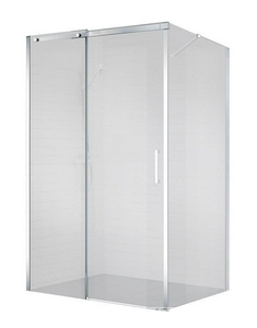 Душевое ограждение 1200x900х1950мм, прямоуг., сдвижная дверь, боковая стенка, правая/левая, (стекло прозрачн.8мм, фурн.цв.хром), Acqua ZZ BelBagno ACQUA ACQUA-AH-1-120/90-C-Cr