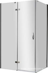 BERGAMO-W-AH-1-100/80-C-Cr-L Душевой уголок | ZZ